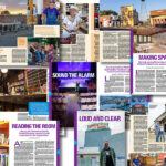 A collage of stories from Oregon Business magazine, all of which won top honors in the 2024 Northwest Excellence in Journalism contest awards.